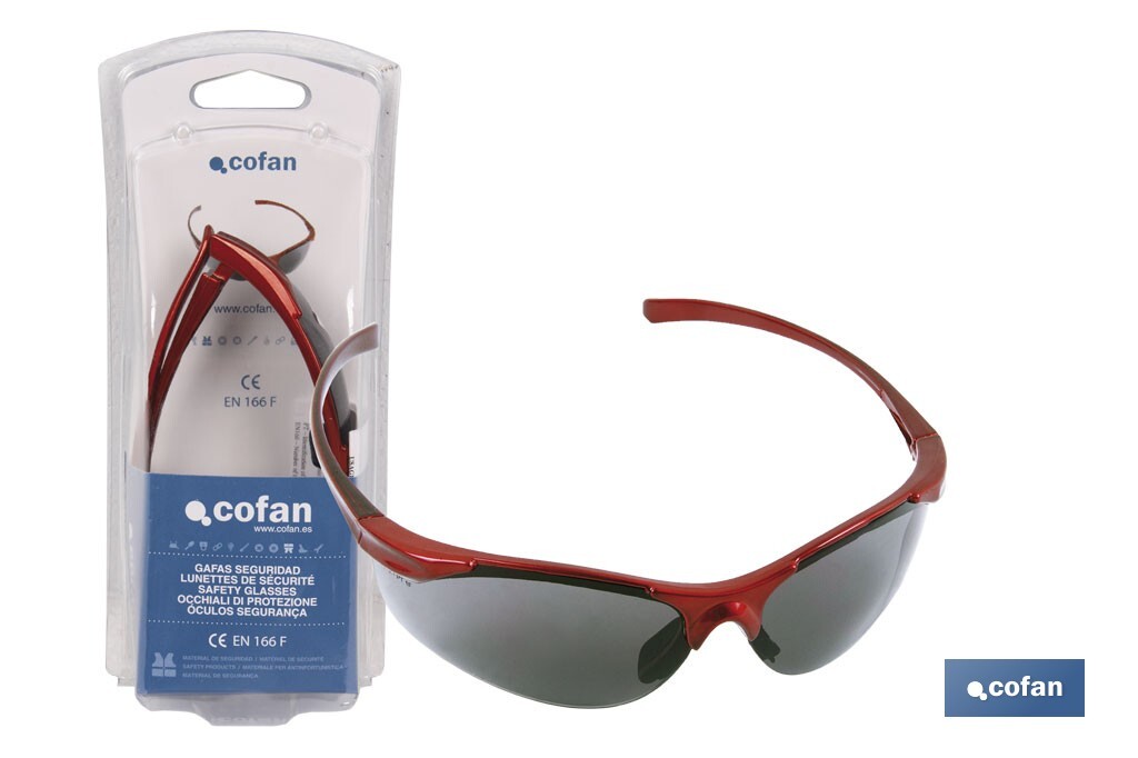 Blíster Gafa de Seguridad Anatómica |  Lentes de protección frente a Rayos UV | Ultraligeras para un uso intensivo