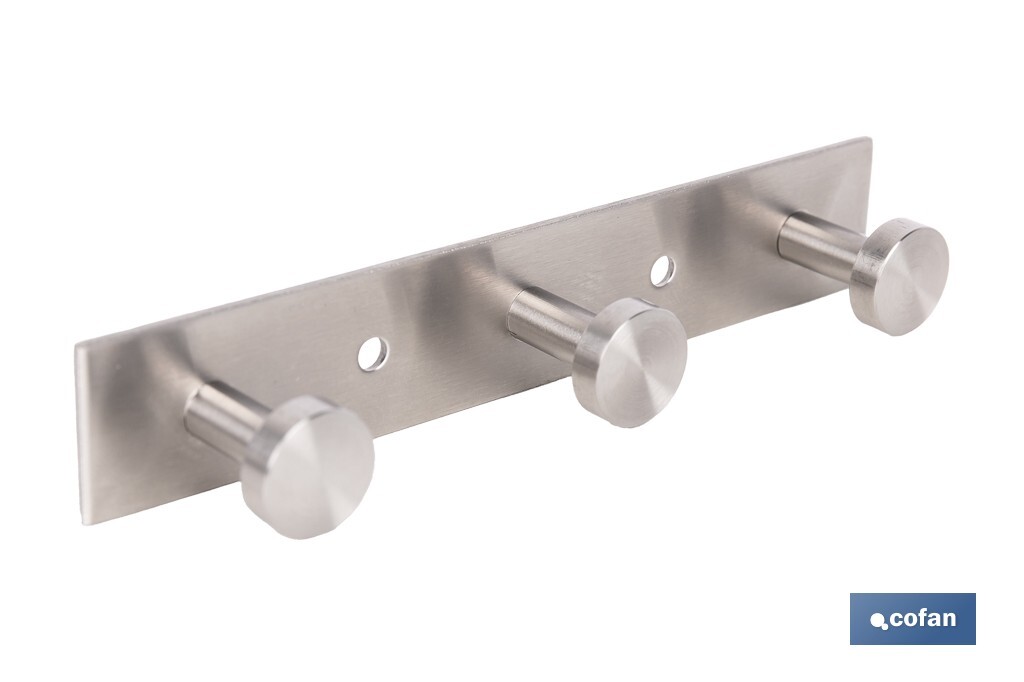 Perchero de pared | Material: acero inoxidable 304 | Acabado: satinado | Disponible con diferentes colgadores