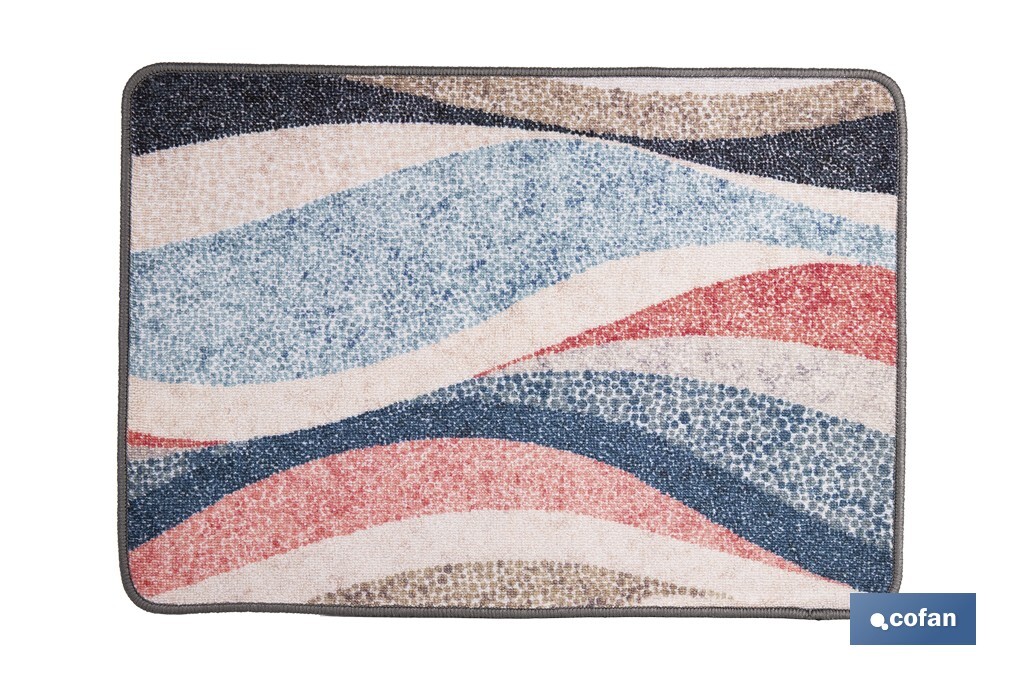 Felpudo entrada casa | Adecuado para interior y exterior | Material resistente | Antideslizante | Diseño con líneas abstractas 