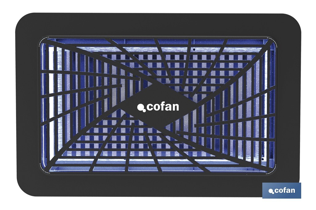 Lámpara LED antiinsectos para Interior | Potencia: 6 W | Cobertura 150 m² | Luz UV-A Dual 365+395 nm | Alimentación: USB | Mont