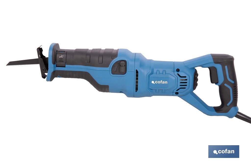 Sierra de sable eléctrica 1200 W 2800 rpm, acción pendular 3 posiciones + corte recto | Control de velocidad variable, cambio d