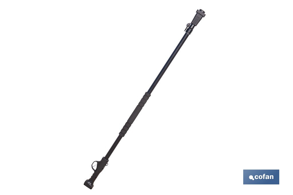 Pértiga extensible para tijeras de podar eléctricas | Ajustable desde 1,4 m hasta 2,07 m | Correa incluida y gatillo ergonómico