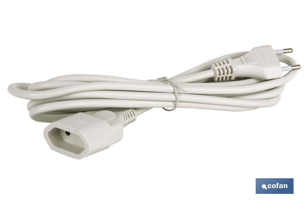 Prolongador Bipolar Espiga ø4 Cable Blanco