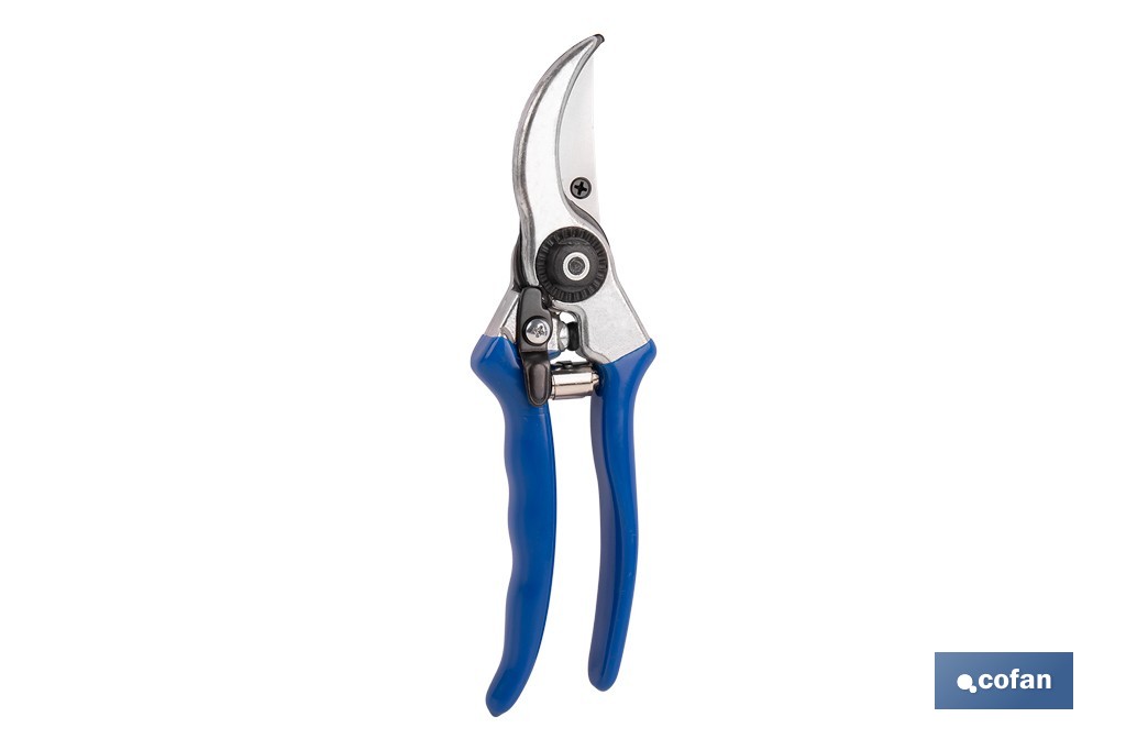 Tijeras de poda y recolección bypass | Cuchillas de acero SK5 | Mango ergonómico en PVC | Corte limpio y preciso | Uso profesio