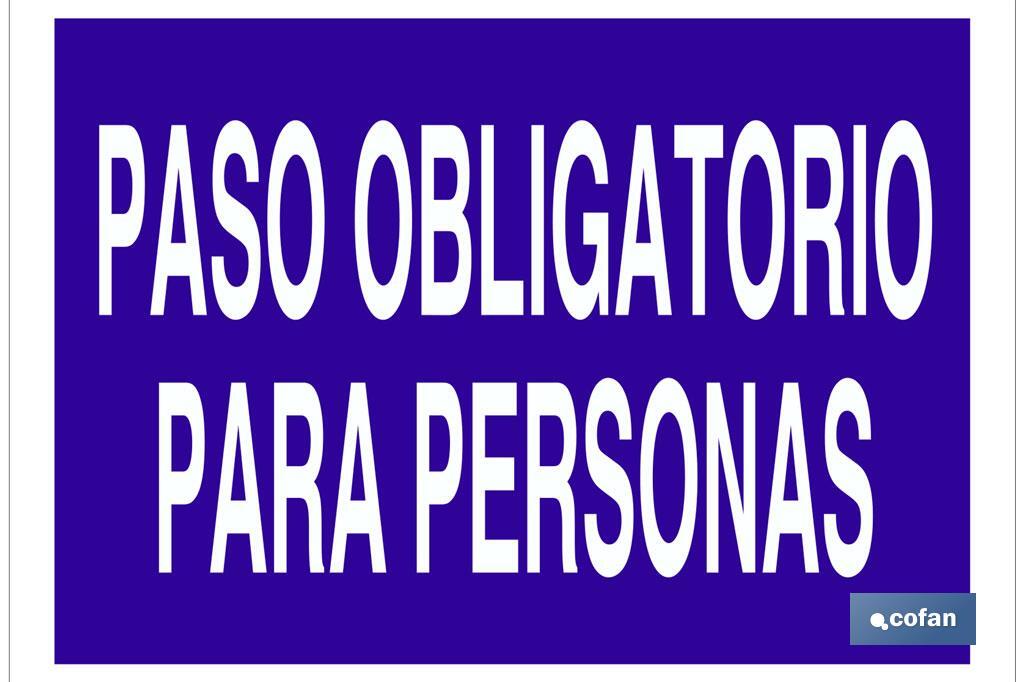 Paso obligatorio para personas