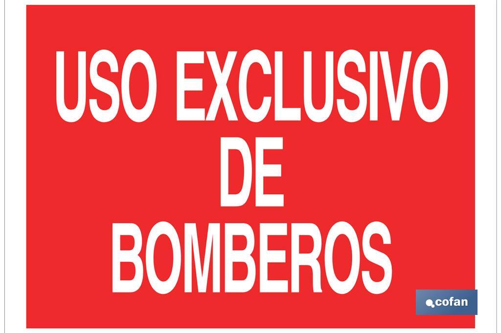 Uso exclusivo Bomberos